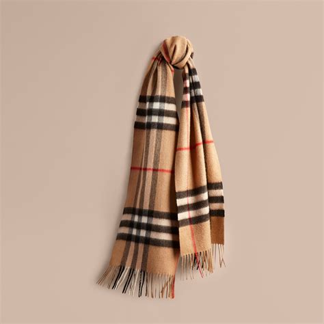 the classic burberry camelcheck cashmere scarf|burberry cashmere scarf outlet.